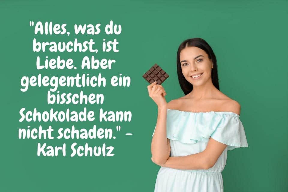 Eine Frau isst Schokolade -