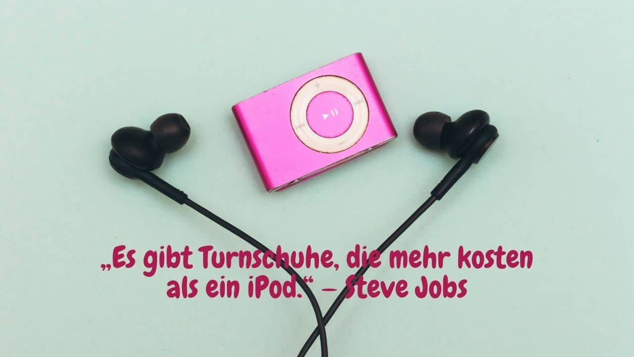 Ein violetter iPod - Steve Jobs Zitate